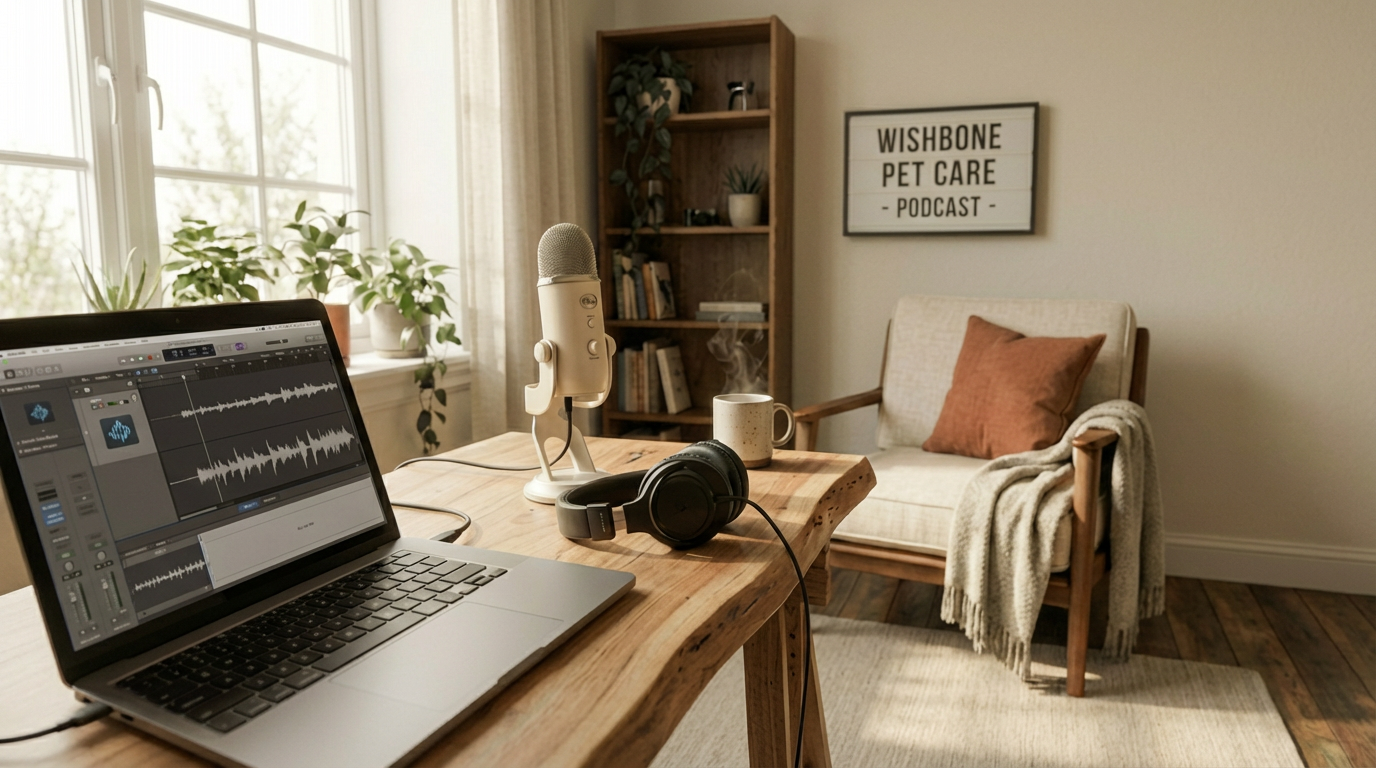 Wishbone Pet Care Podcast studio