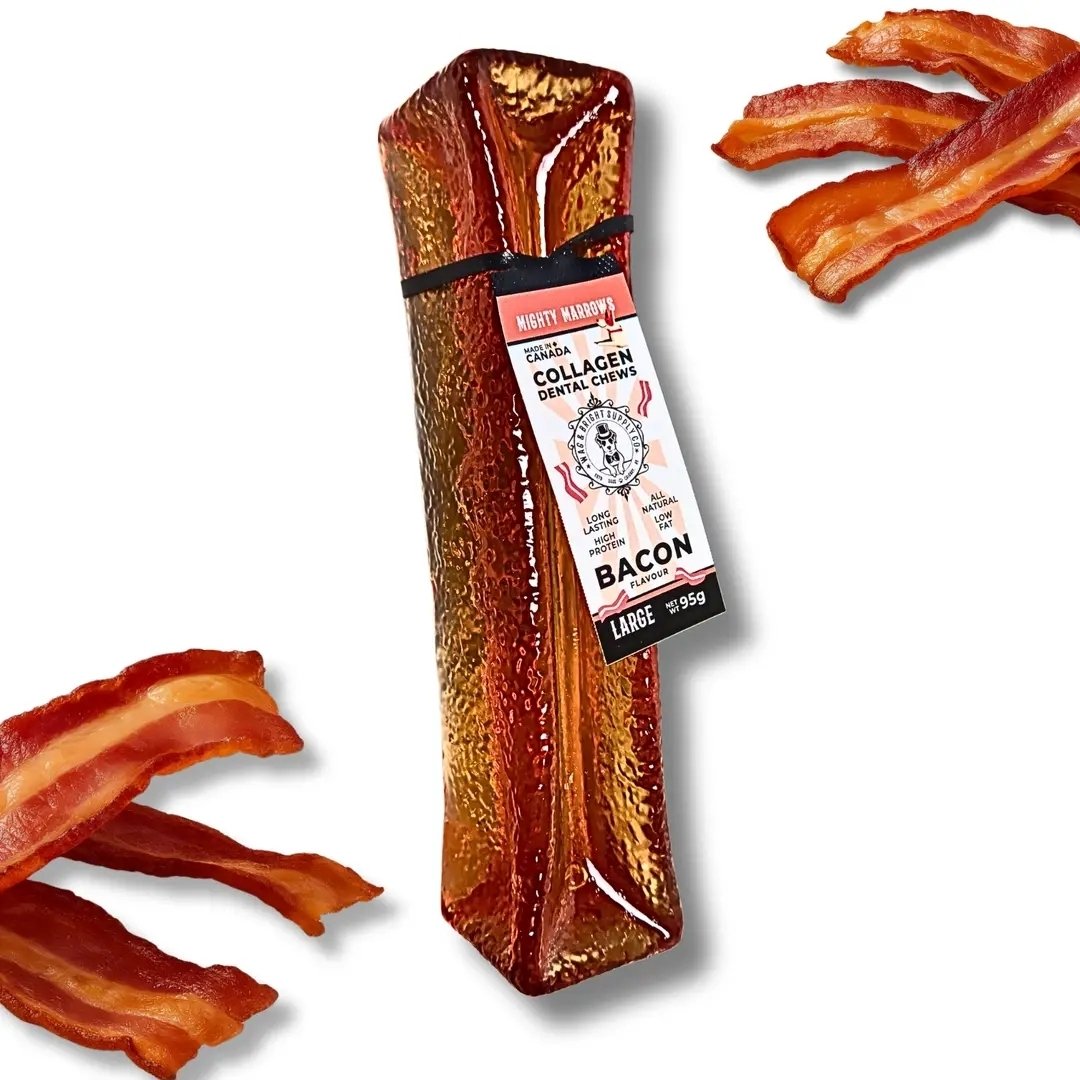 Mighty Marrows Collagen Dental Chew (Bacon - Large)