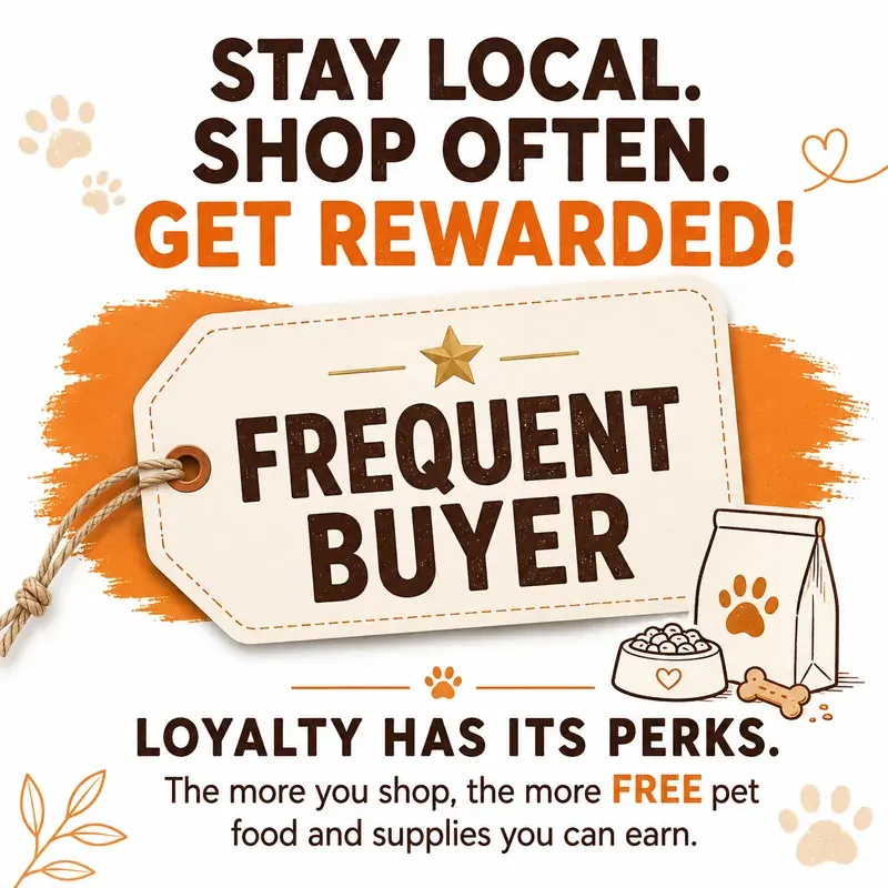 Frequent Buyer program — stay local, shop often, get rewarded