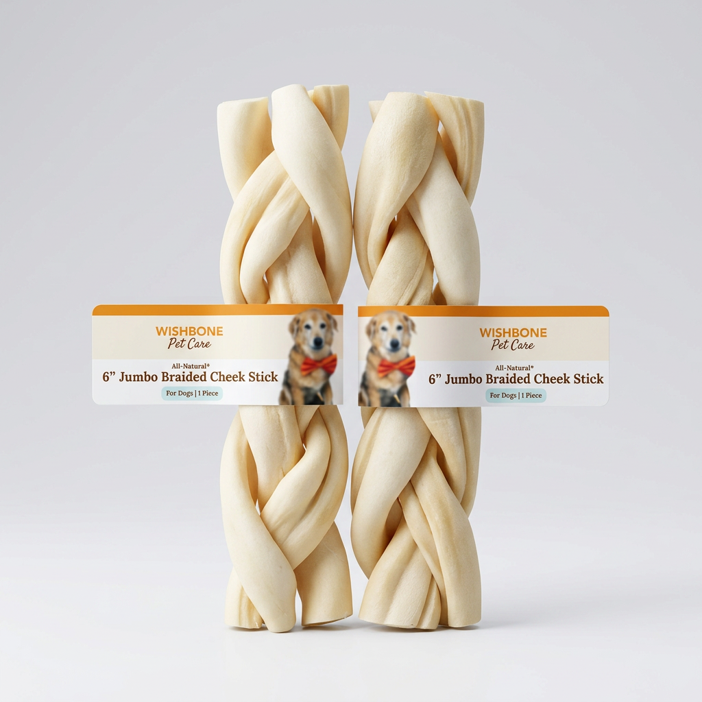Wishbone 6" Jumbo Braided Cheek Stick